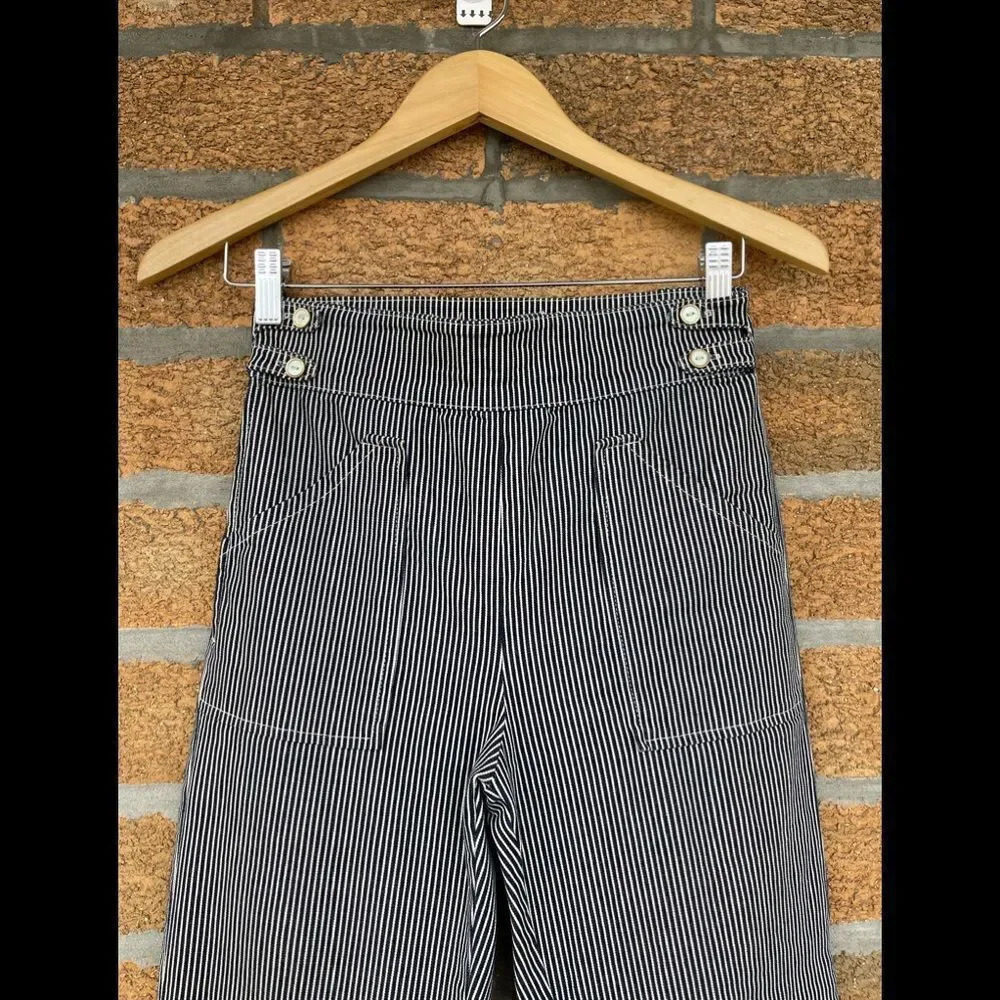 Maje wide leg denim trousers size 4 - Picture 3 of 12